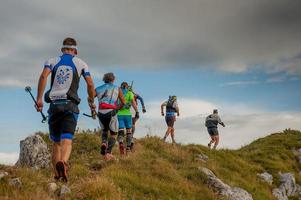 Bergamo Italy September 2017 Mountain race of 38 km photo