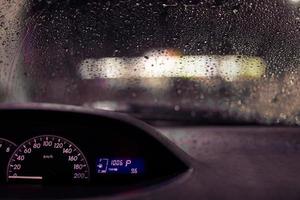 Car speedometer panel photo