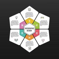 Vector circle infographic business concept design templste with 3d.