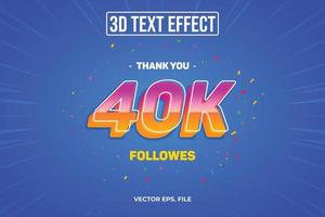 40k efectos especiales de texto 3d editables vector