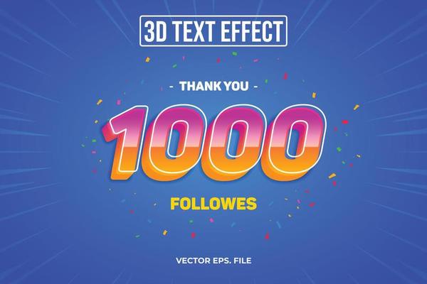1000 Special Editable 3D Text Effects
