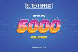 5000 Special Editable 3D Text Effects vector