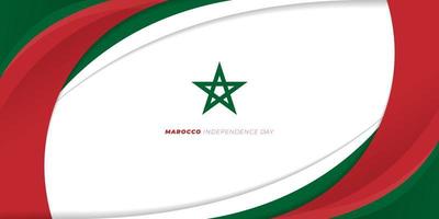 Morocco Independence day white background with green star design. white, red and green background design. vector