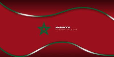 Morocco Independence day background with green star for morocco flag. red and green background design. vector