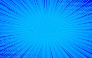 blue comic background with lines halftone vector