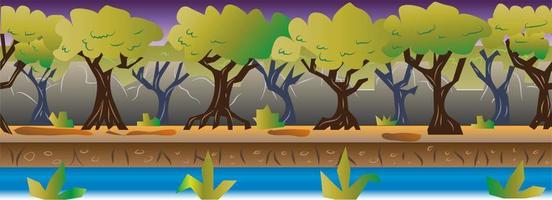 Forest Game Background vector