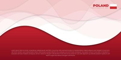 fondo abstracto rojo y blanco. diseño del día de la independencia de polonia. vector