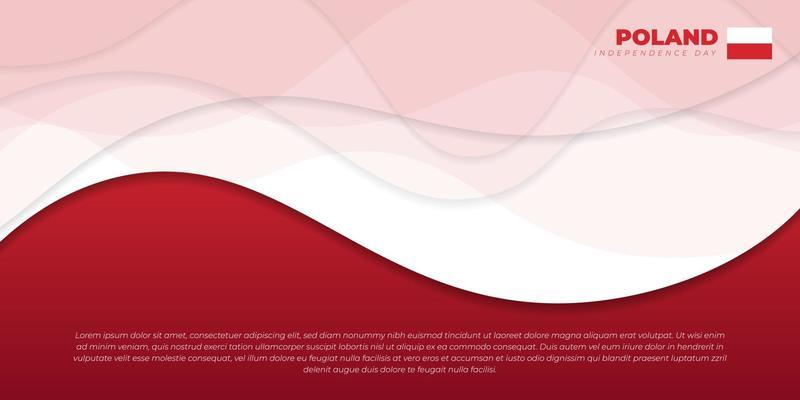 Red and white abstract background. Poland Independence day design.