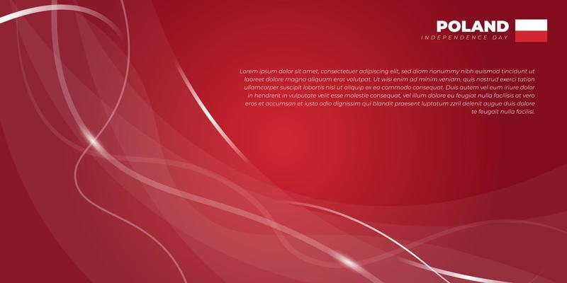 Red abstract background. Poland Independence day design.