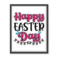 Happy Easter Day Design vector, Happy Easter day svg design craft for cricut vector