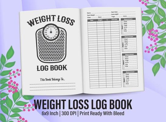 Weight Loss Logbook for KDP interior. Weight Loss Logbook planner template design for KDP Interior.