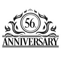 Luxury Anniversary Logo. Vintage vector illustration