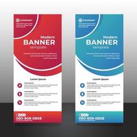 Modern business standing banner template vector