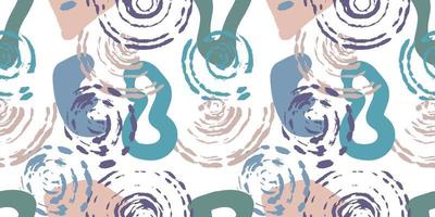 Seamless abstract pattern from paint strokes. Grunge style vector background