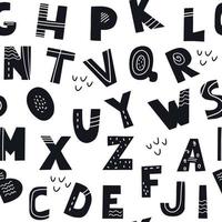 A seamless pattern of letters of the alphabet. vector