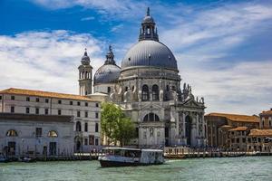 Venice, Italy, 2019 - View at Basilica di Santa Maria della Salute in Venice, Italy. It  is a Roman Catholic church consecrated at 1681.