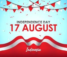 ilustración de diseño del día de la independencia de indonesia vector