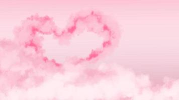 Realistic pink fluffy clouds illustration. Sweet Background for your content like as valentines day, wedding, love, couple, romance, romantic, greeting card, invitation, promotion, advertisement etc. photo