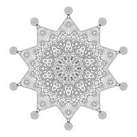 elegante diseño de mandala de arte lineal vector