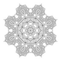 elegant line art mandala design vector