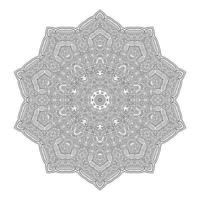 vector de mandala de arte de línea elegante para diseño