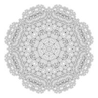 hermoso diseño de mandala de arte lineal vector