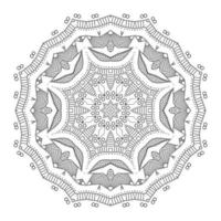 vector de mandala de arte de línea elegante para diseño