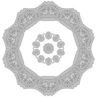 vector de mandala de arte de línea elegante para diseño