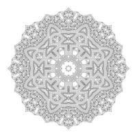 elegant line art mandala design vector