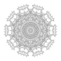 hermoso diseño de mandala de arte lineal vector