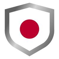 Japanese flag shield vector