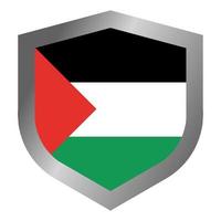 Palestine flag shield vector