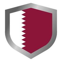 Qatar flag shield vector