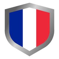 France flag shield vector