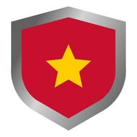 Vietnam flag shield vector