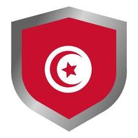 Tunisian flag shield vector