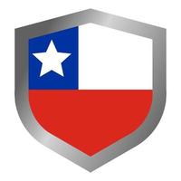 Chilean flag shield vector
