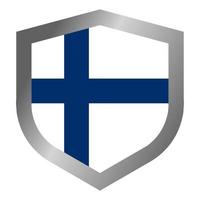 Finland flag shield vector