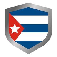 Cuban flag shield vector