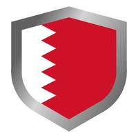 Bahrain flag shield vector