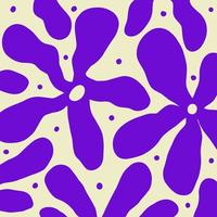Minimalist Purple Flower Power Hippie Art vector