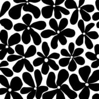 poder floral minimalista negro de mediados de siglo vector