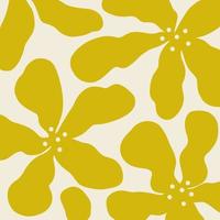 arte minimalista amarillo hippie del poder de la flor vector