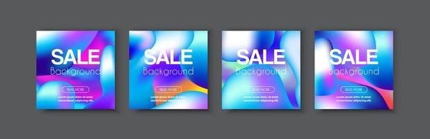 Brochure banner set collection flyer of abstract liquid glow light for template page frame sale business card. Trendy cover illustration of vector backdrop. Colorful pattern with clipping mask