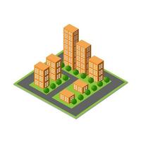 Isometric 3D module block vector