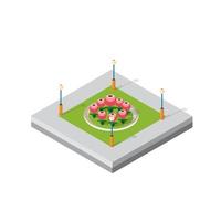 Isometric 3d module district vector