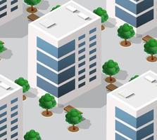 3d illustration Seamless urban repeating pattern for design vector