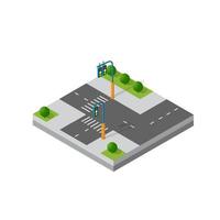 Isometric 3d module district vector