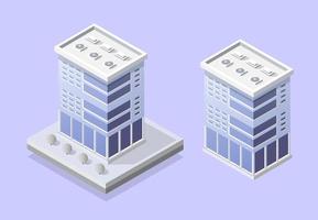 Cityscape design elements with isometric building city map for creating vector