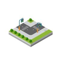 Isometric 3d module district vector